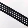 Personalized black hollowed-out knitted elastic band underwear 2.5cm