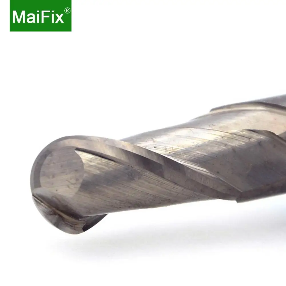 

Maifix 2 Flute Cutting HRC55 3mm 5mm 6mm Aluminium Copper Processing CNC Router Tungsten Steel Sprial Bit Milling Cutter End Mil