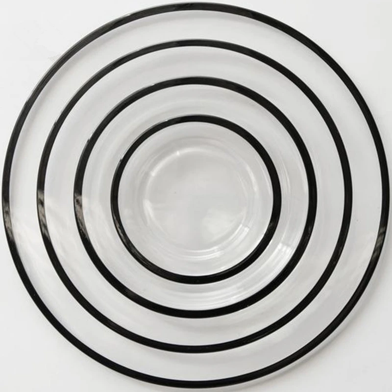 Wholesale Gold Silver Rimmed Clear Glass Charger Plates For Wedding Buy Antique Clear Glass