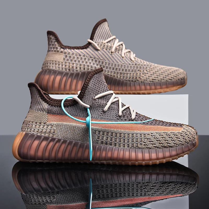 

Trendy high top men's casual sports shoes mesh breathable three-dimensional texture non slip running shoes, Picture