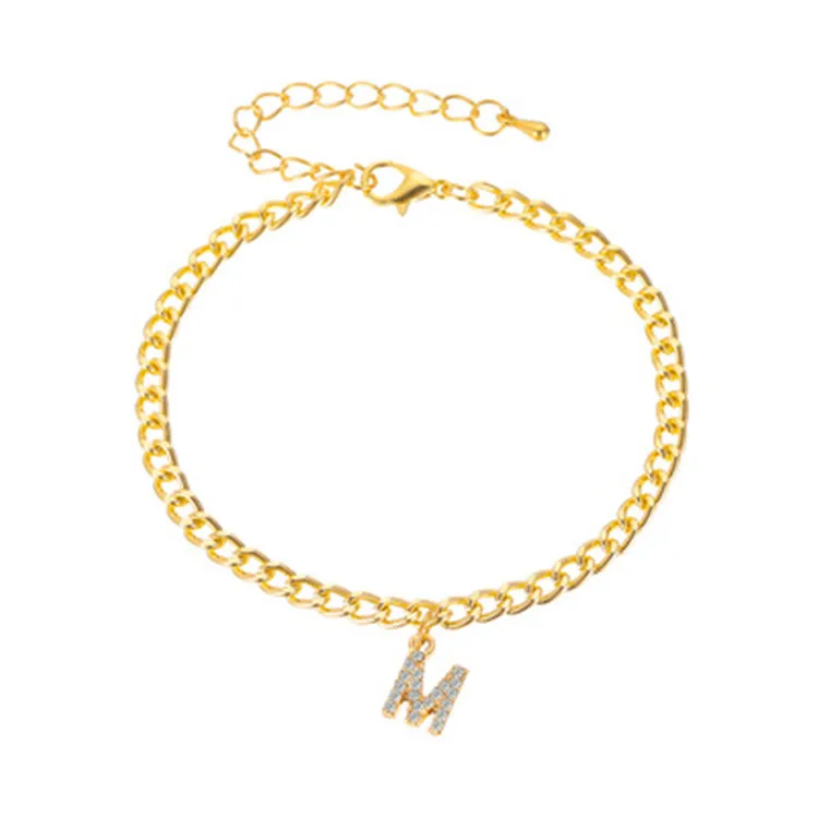 

Wholesale High Quality Gold Plated Foot Anklets Women Letter Anklets Jewelry