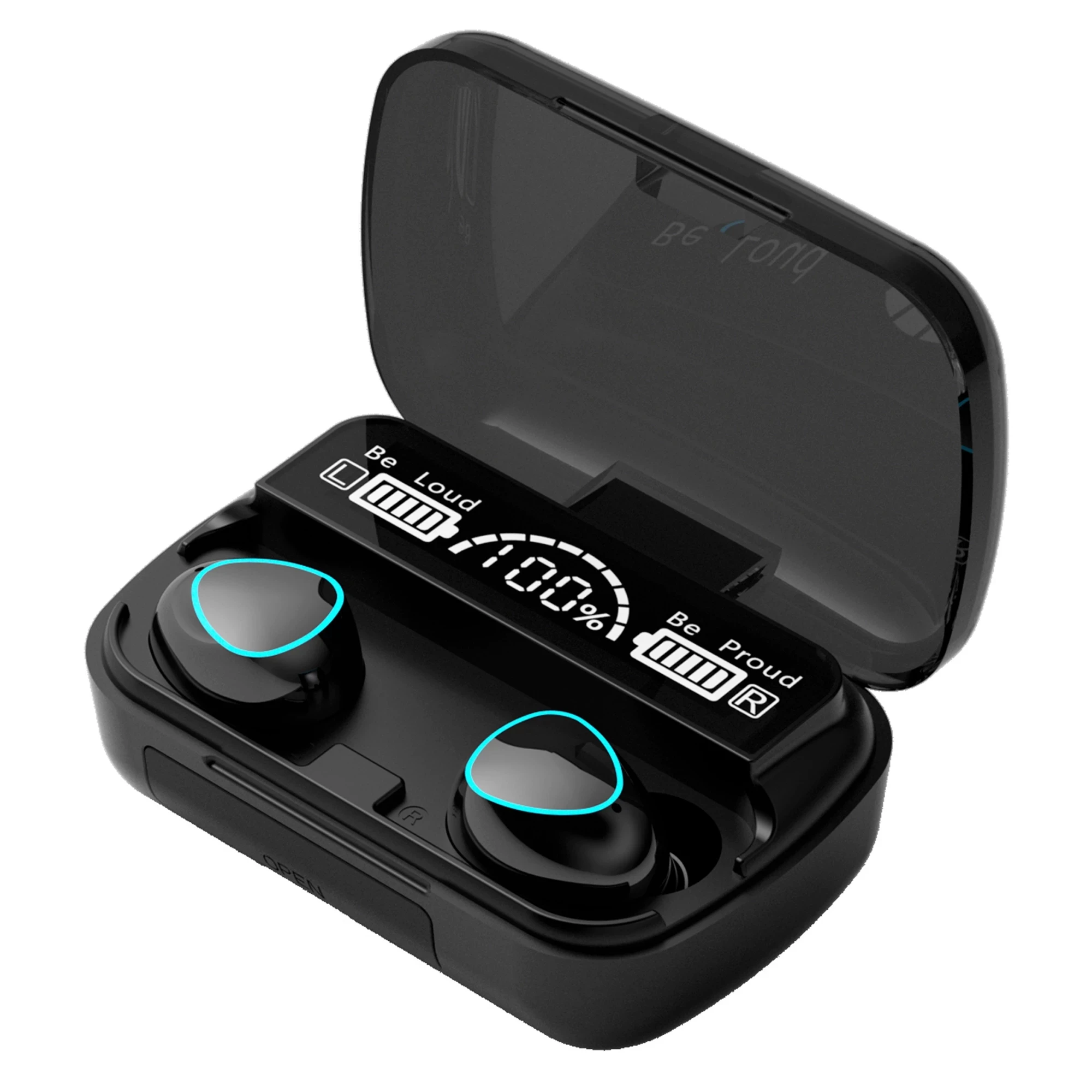 

M10 TWS Earphones 2200mAh Wireless Headphone Earphone Stereo Sports Waterproof Earbuds Headsets With Microphone, Black
