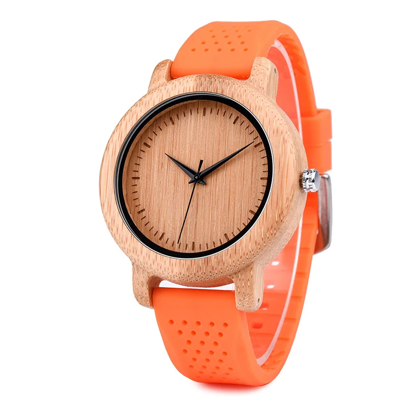 

Manufacturer Wooden Watch Simple Fashion Non-scale Silicone Strap Personalized Customization Logo B15