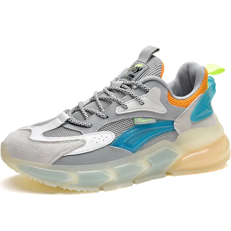 

Dropshipping Custom Logo Men's Running Breathable Casual Trend Height Increasing Footwear Breathable Mesh Sports Shoes