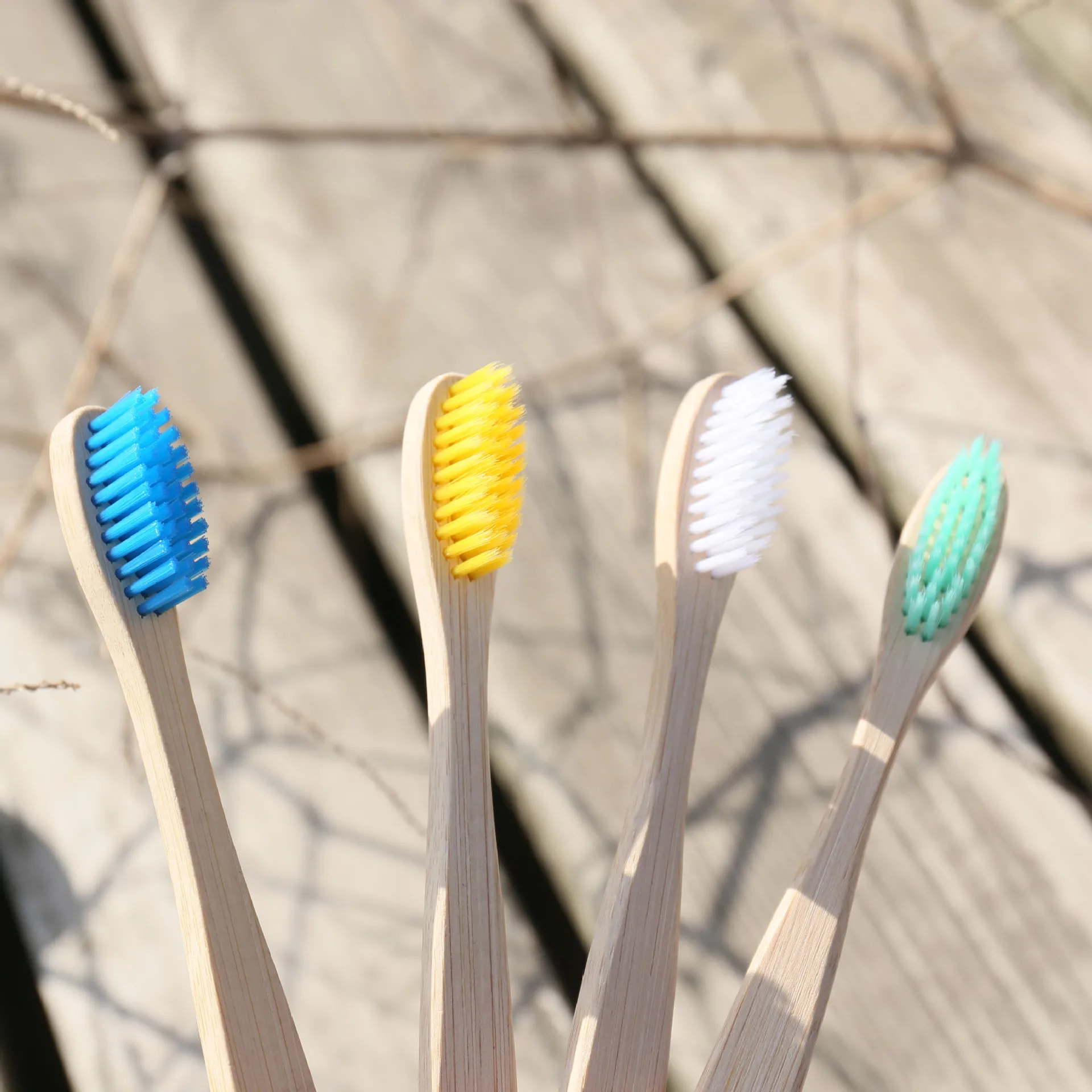 Bpa Free Nylon Bristles 100 Biodegradable Natural Soft Bristle Wood