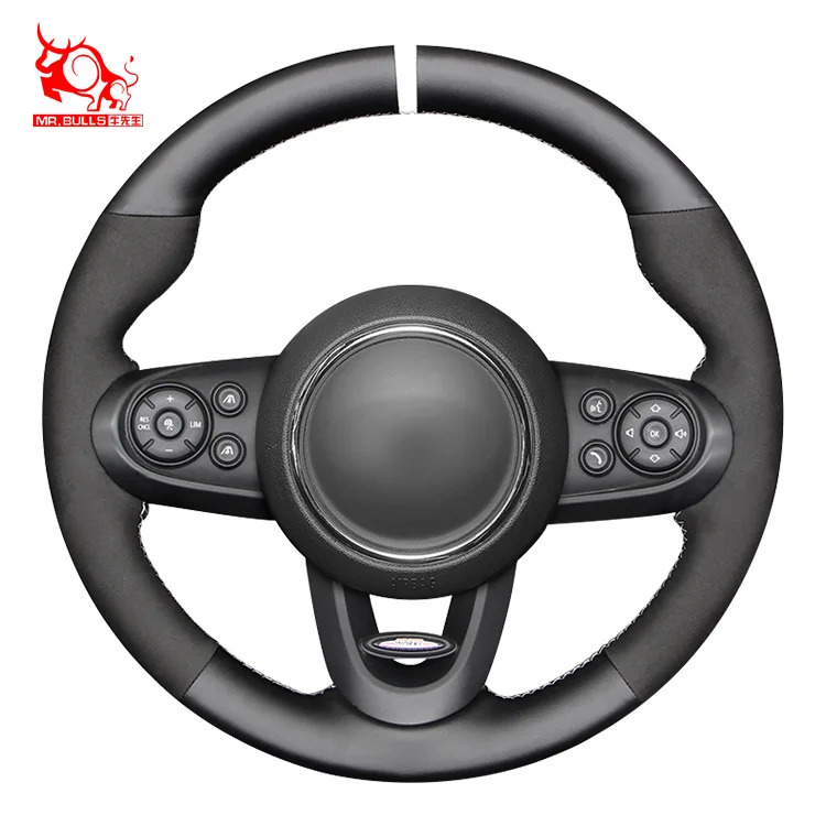 

China suppliers customized perfect fit car steering wheel covers leather for MINI, Customized color