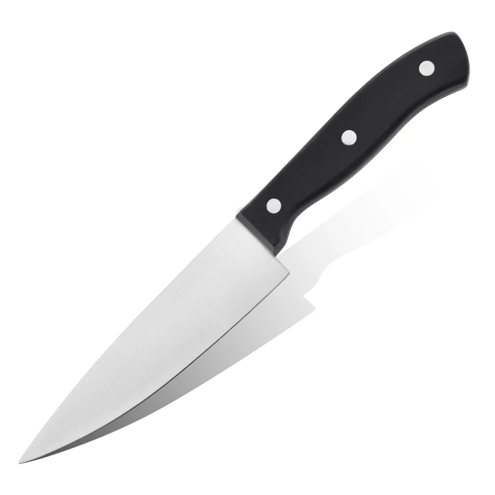 

Good quality in stock 6 inch plastic handle small knife kitchen chef, Black