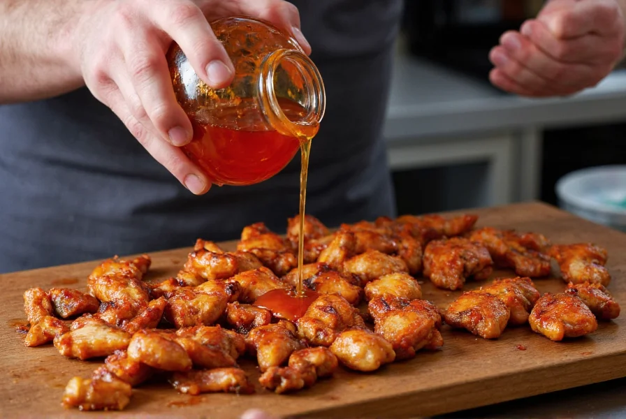 Chef mixing gochujang with honey and sesame oil to create a glossy marinade for grilled chicken