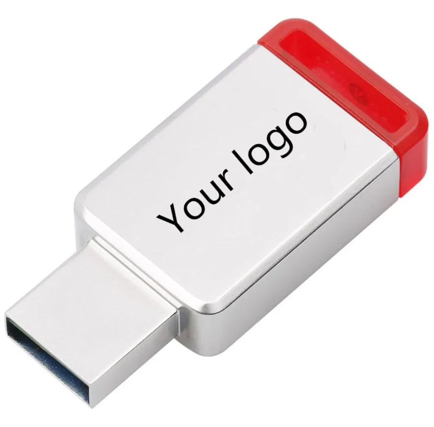

Gift USB 2.0 Flash Drive 4GB 8GB 16GB 32GB 64GB Metal U Disk Custom Logo Pendrive