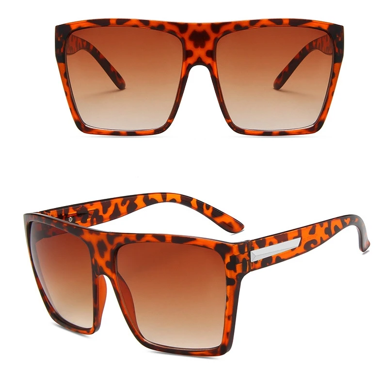 

DLL97077 Fashion Flat Top Oversized Square Sunglasses Shades sun glasses for women men eyewear lentes de slo, Picture colors