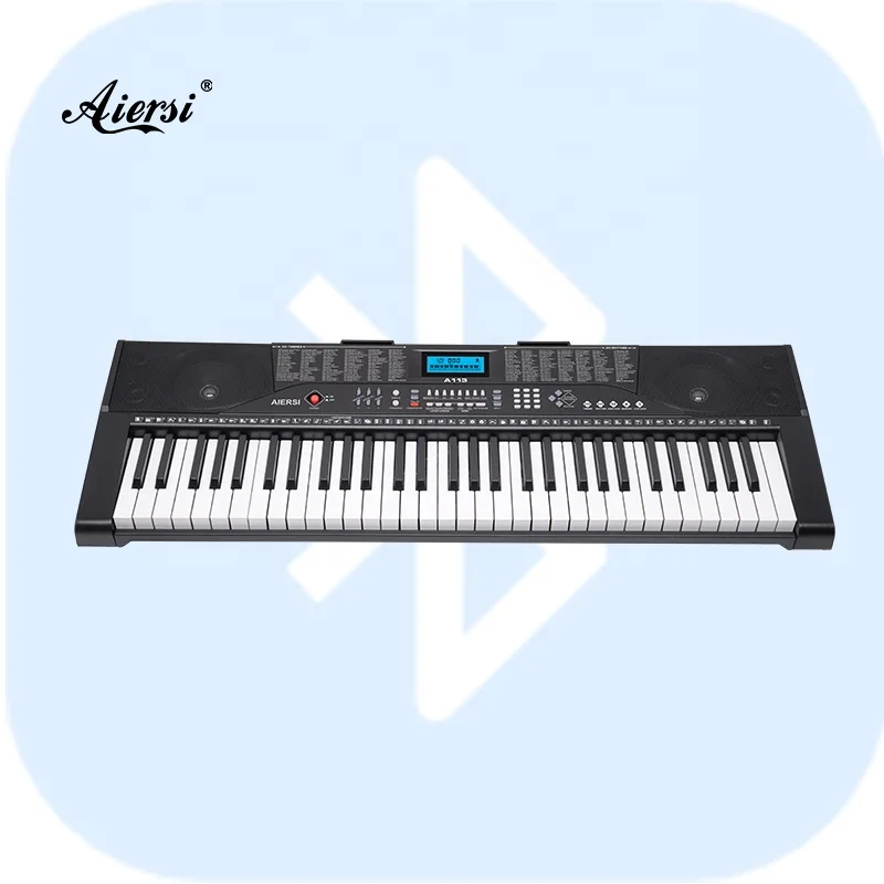 

Professional Digital piano keyboards 61 keys Blue tooth keyboard Piano 2.2cm Keyboard LCD Display electric musical instruments, Black