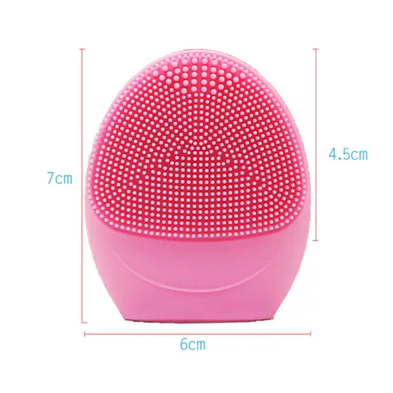 

Facial Cleanser Silicon Electric Face Cleansing Brush, Pink purple blue