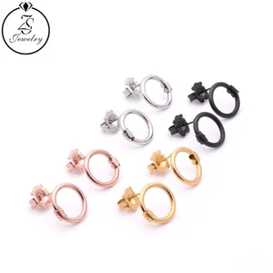 Hoop Earring Jewelry Stainless Steel Jewelry Circle Earrings Latest Fashion Women Earrings 2