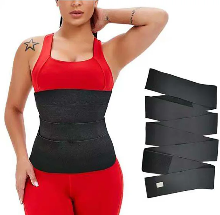 

Tummy Wrap Waist Trainer Postpartum Belly Wrap Elastic Waist Cincher for Slimming Body Shaper, Black