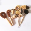 household durable all purpose scrubber brushes for kitchen clean pot dish wooden brush with natural sisal bristles