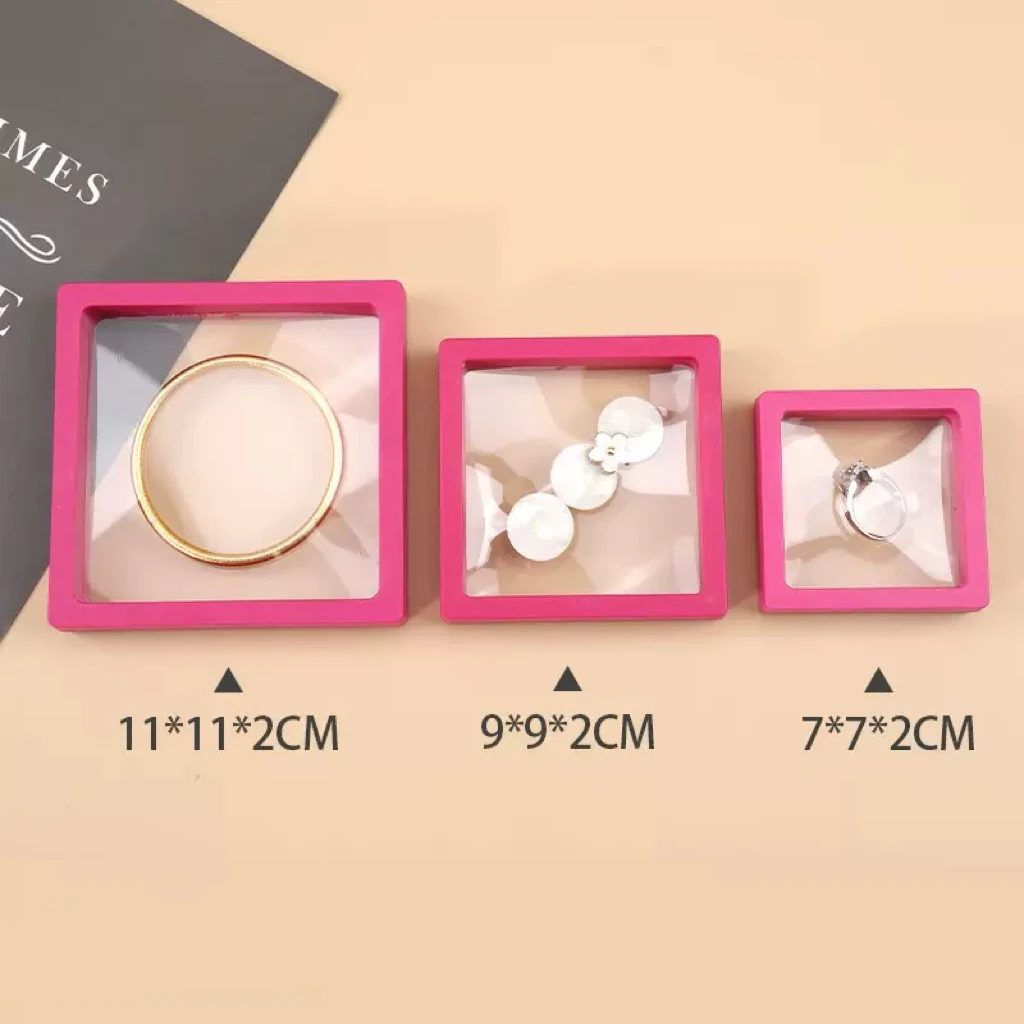 MU 8 Size Clear PE Film Storage Display Jewelry Clear Box PE Plastic Suspension Packing Box Necklace Jewelry Box