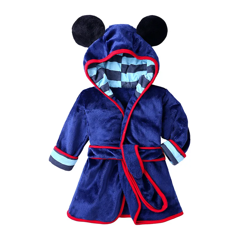 

Hot Sales Kids Boys Girls Soft Hooded Bathrobe, Picture shows