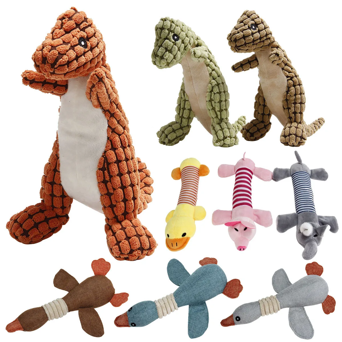 

Wholesale Pet Toys Plush Dog Dinosaur Big Goose Talking Dog Chew Toy