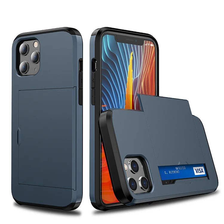

RD Luxury Brand Credit Card Slot Wallet Shockproof Phone Case For iPhone 12