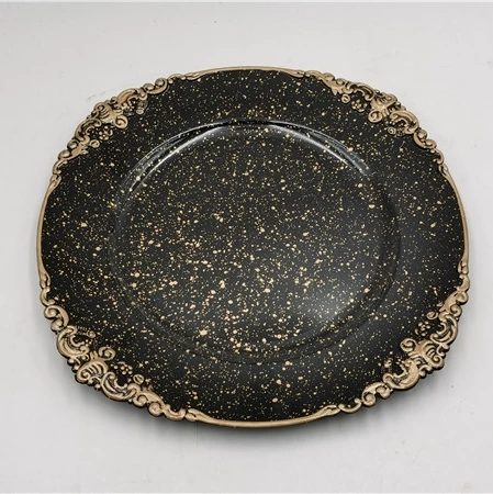 

Dinner Plates Coated Plastic Silver Plate For Party