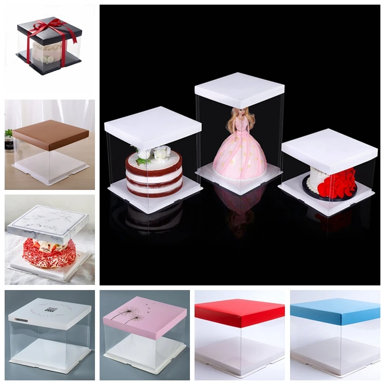 Wholesale 10 12 Inch Tall White Plain Clear Plastic Pet Cake Box Buy