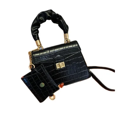 

Fashion New Design Chain Shoulder Messenger Bag PU Material Retro Small Square Bag Shoulder Woman With Handle, Mix