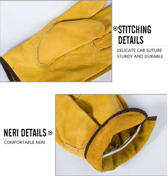 
Favor design split cow work leather mechanic gloves for hand protection and general industry 