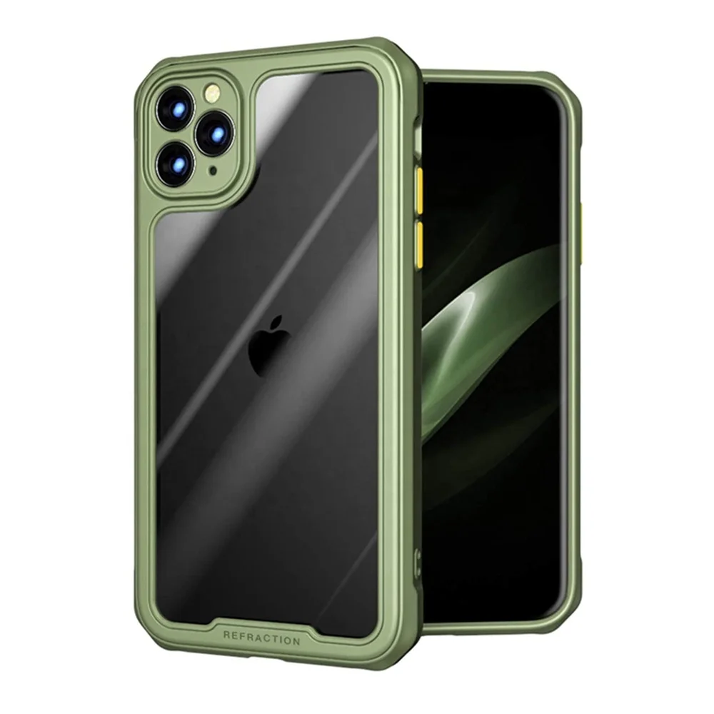 

ZHIKE Hot Sale Durable Acrylic Bumper Well Protection Mobile Phone Case for iPhone 11 for iPhone 11 Pro for iPhone 11 Pro Max, Black, red, green, blue