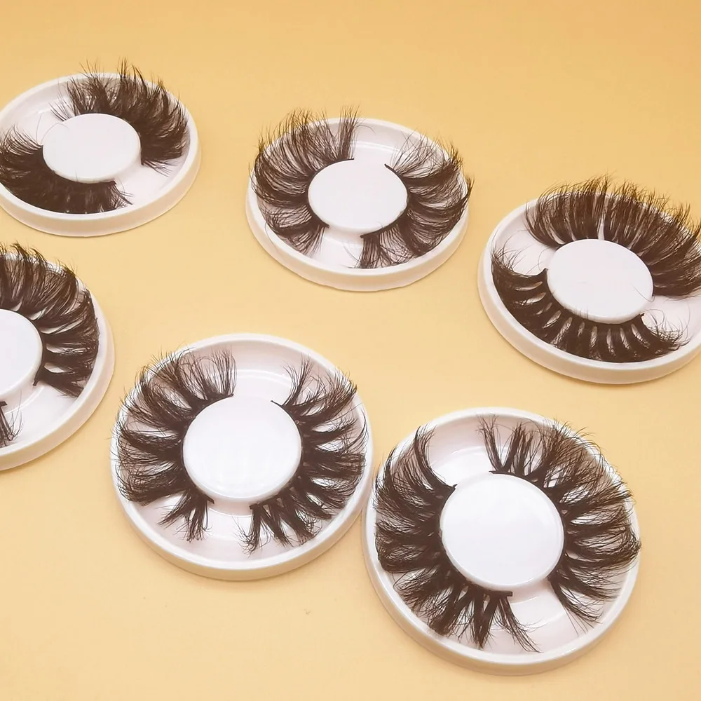 

d Curl Russia Volume Strip Lashes 18-25mm Deep Curl Strip Lashes Custom Lashbox Wink Winged Lashes Extensions, Black