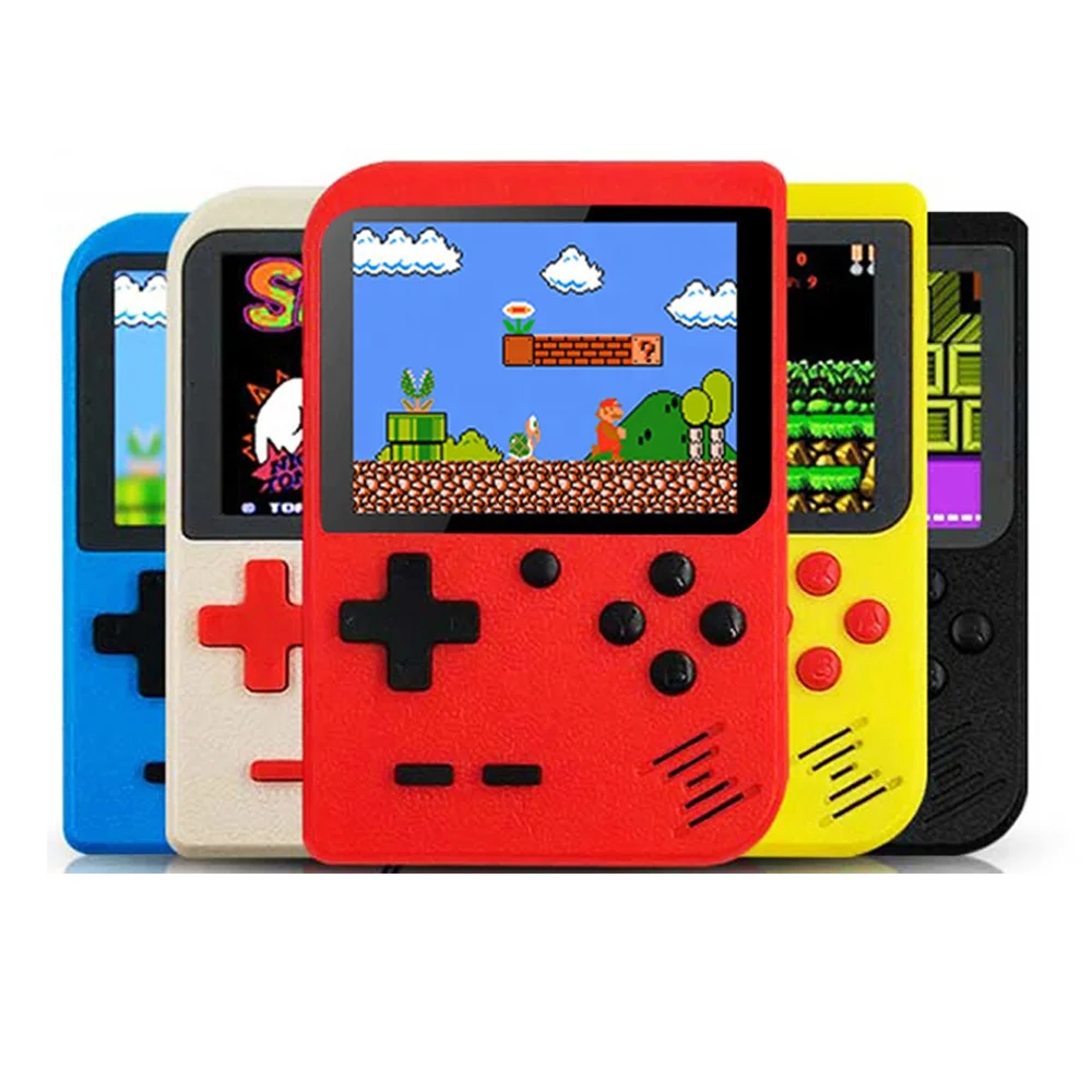 

New 400 In 1 Handheld GaRetrome Player Support AV Connection with 400 Classical Games Player for Kids Gift, Red white blue black yellow