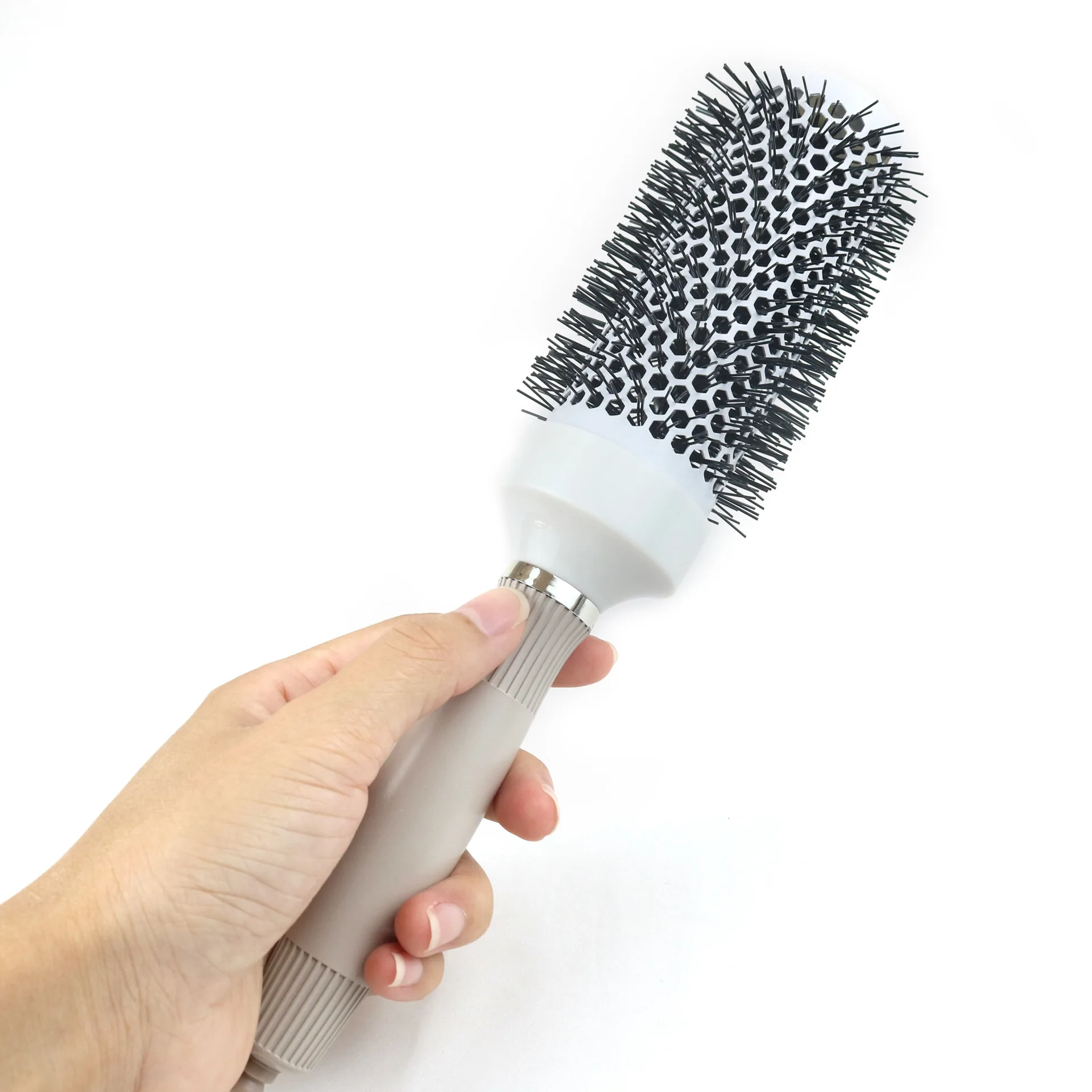 

yue New Styles Hair Brush Nano Hairbrush Thermal Ceramic Ion Round Barrel Comb Hairdressing Hair Salon Styling Drying Curling