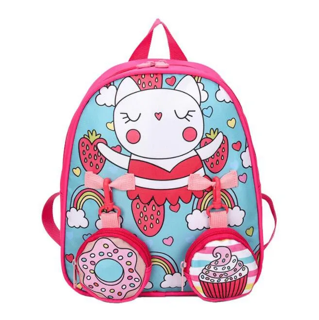 

New Fashion Cute Lovely Cartoon Custom Logo Children Kids School Bags Backpack Bag, Customized color