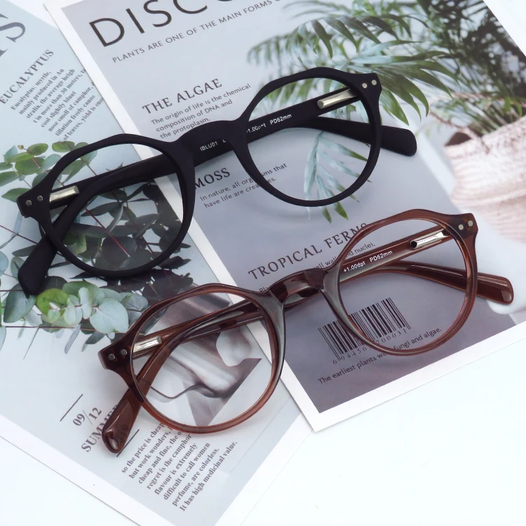 

Flexible Trendy Round Square Eyeglasses Frames Optical Eye Wear For Men Women 2021 Anti Blue Light Blocking Glasses, Black or custom colors