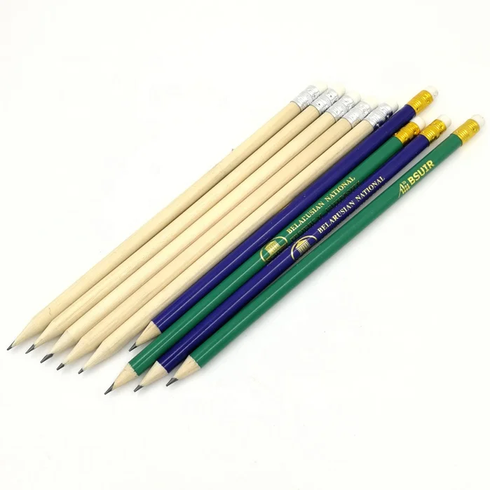 First Pen Brand 7'' Natural Raw Wood Pencil With Eraser