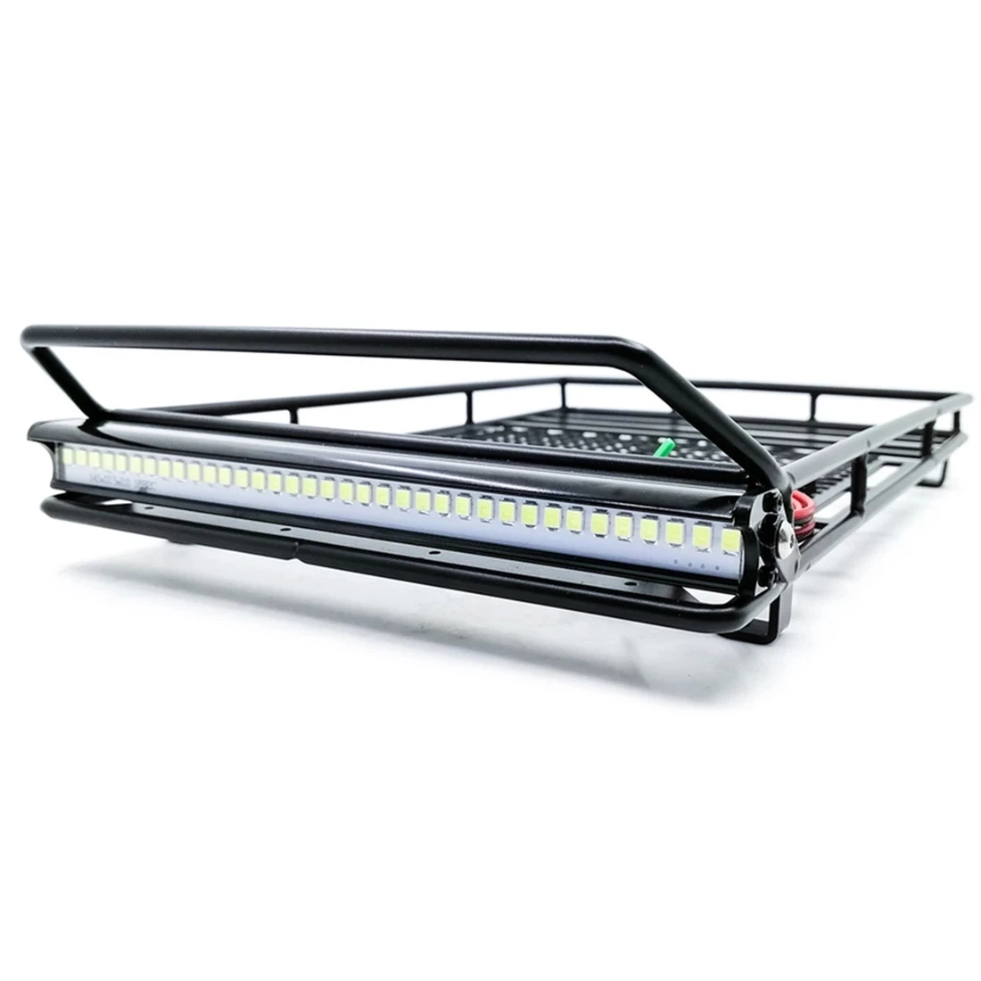 Metal Roof Rack Luggage Carrier With 36 Led Spotlight Bar For 1/10 Rc