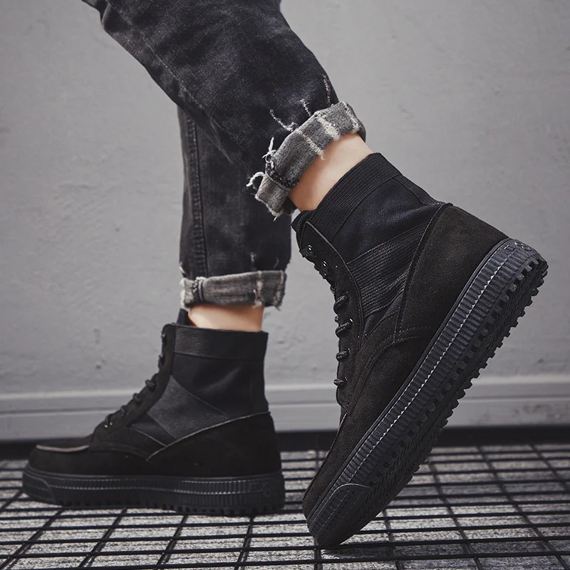 

man winter boots white high top pu skateboarding sneaker for men casual shoe, All color available