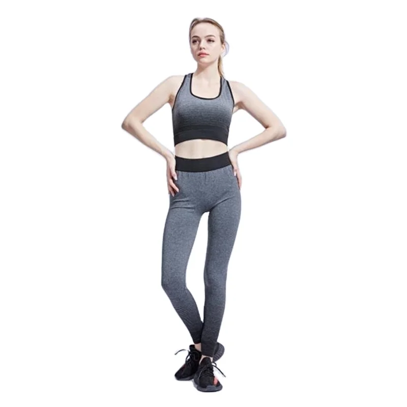 

BBKQ528 black 2020 fall new women's bra gradient color sports fitness yoga suit tight-fitting breathable running yoga suit