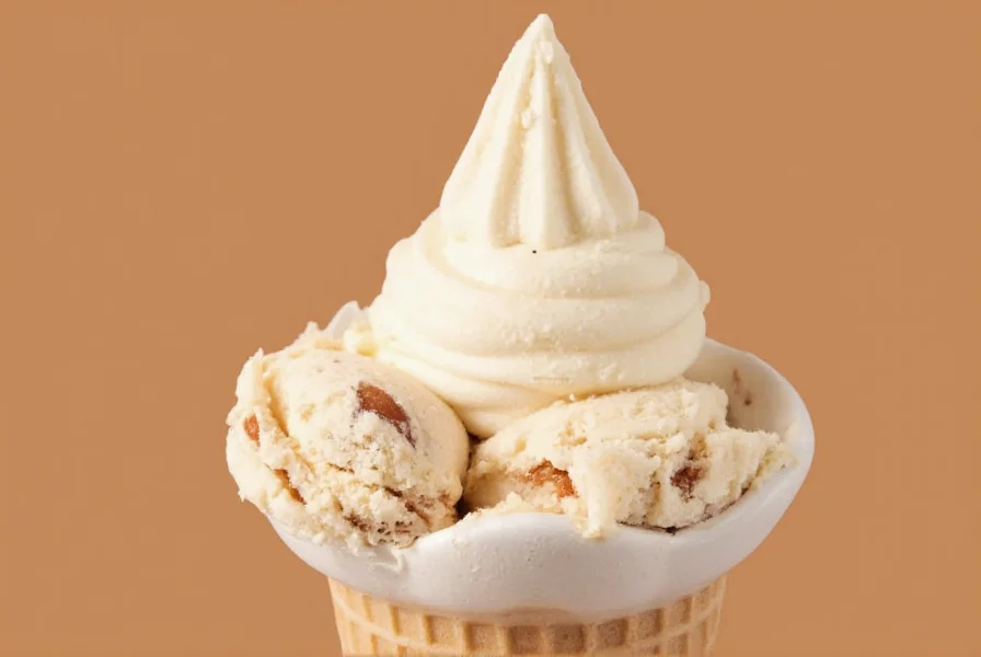 Cinnamon spice ice cream served with apple compote and toasted nuts