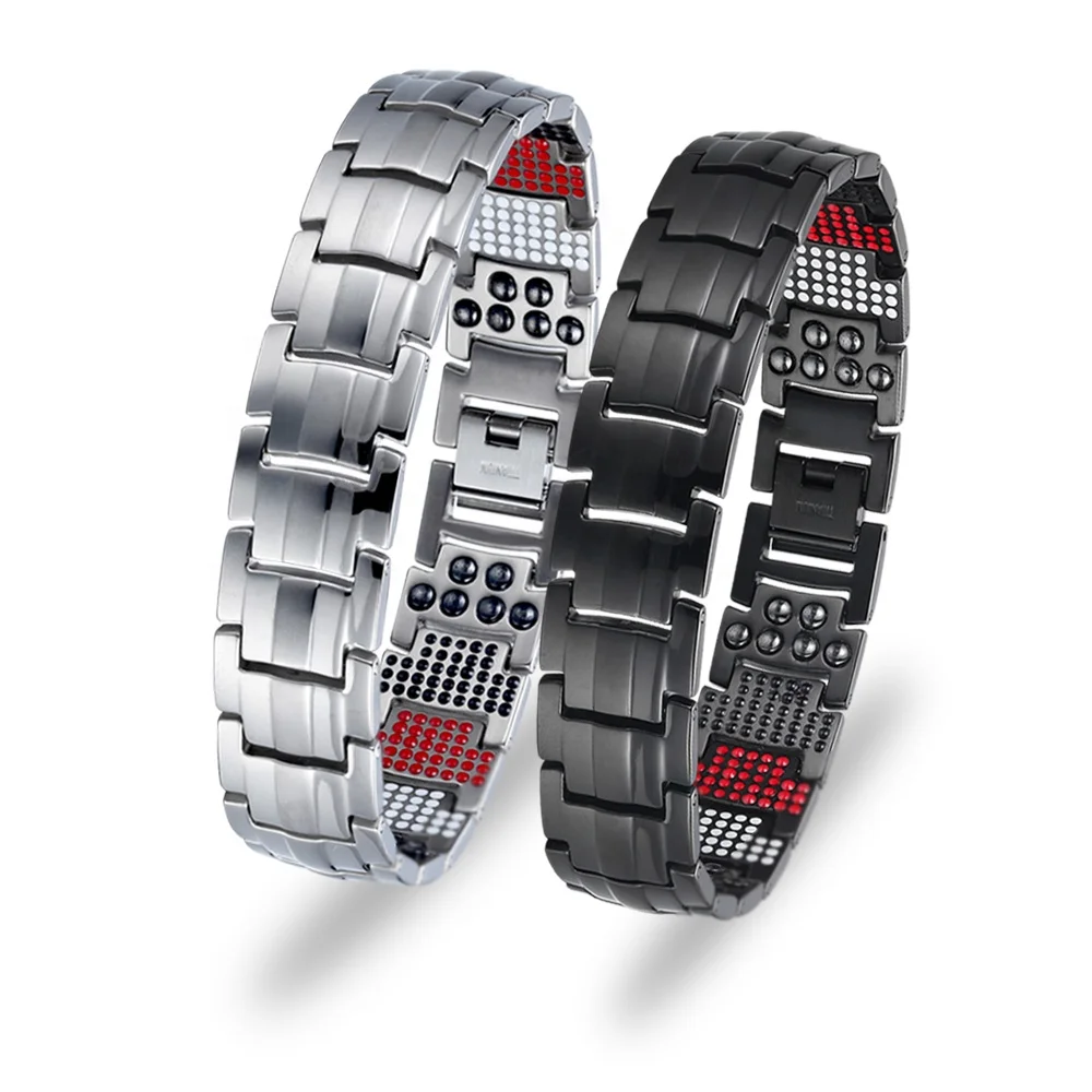 Wholesale Adjustable Ion Bracelet Energy Pure Titanium Magnetic Men Bracelet