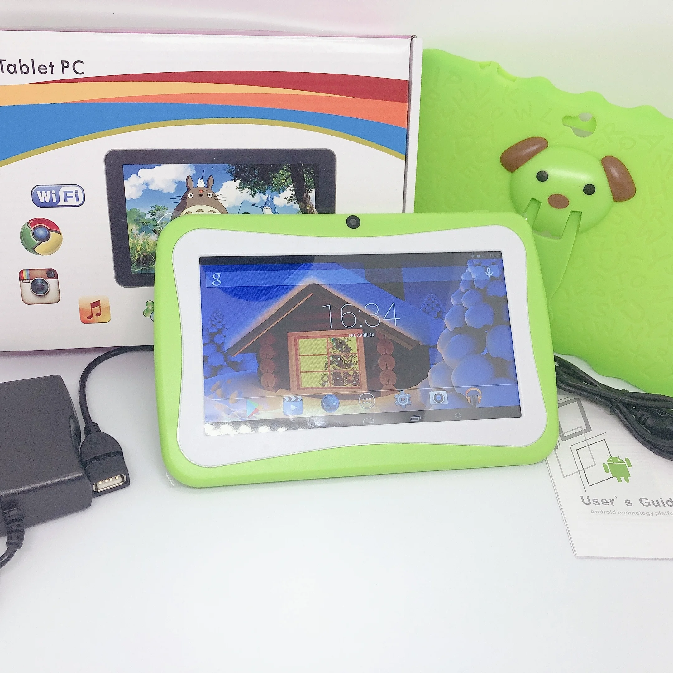 

Tablet PC 7-inch Quad Core Kids Learning Tablet PC Educational Learning Android 7 Inch Kids Tablet PC With Silicon Case Stand