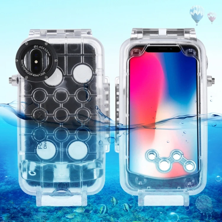 

Waterproof Phone Case HAWEEL 40m/130ft Waterproof Diving Housing Photo Video Taking Underwater Cover Case for iPhone X / XS