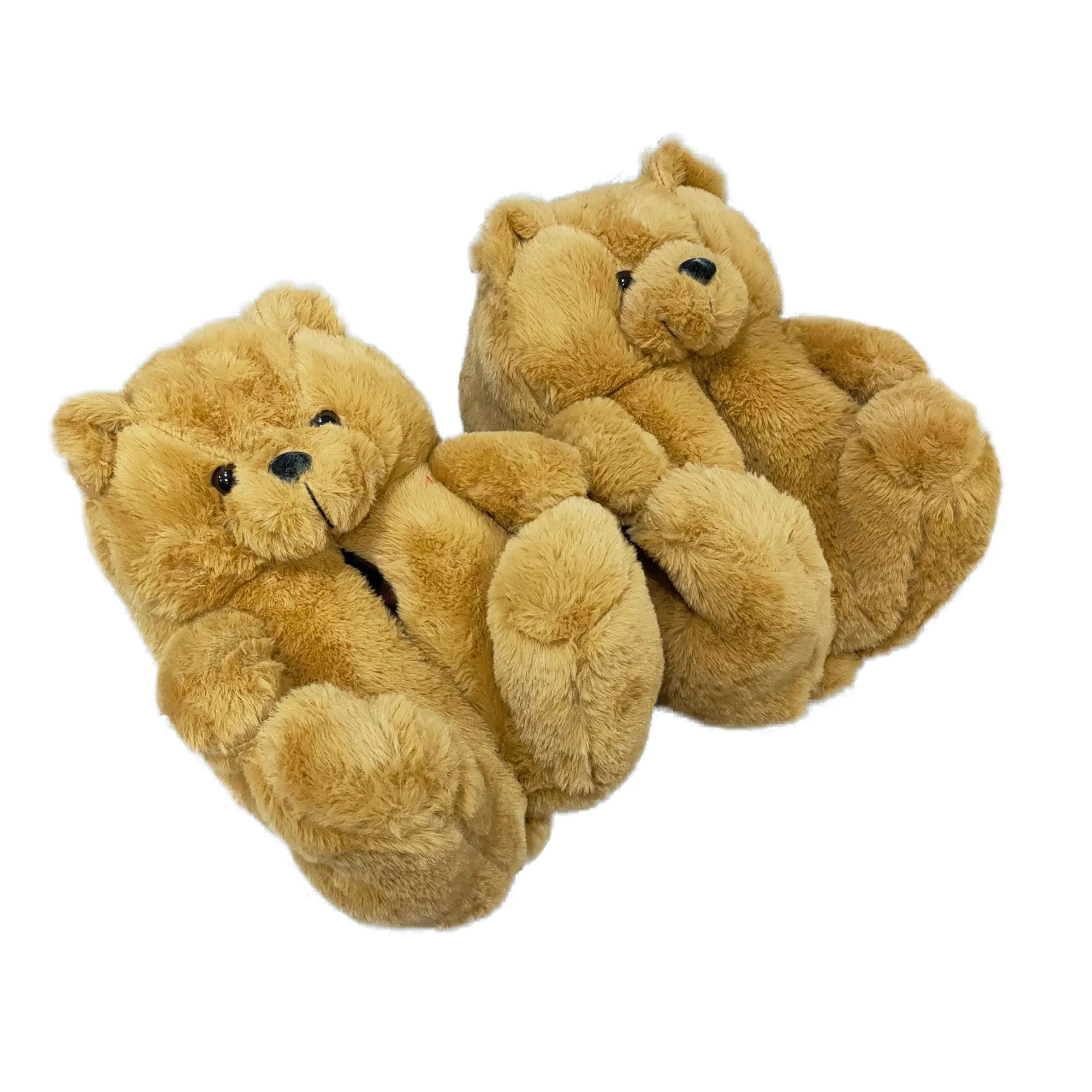 

Hot sale indoor bear slippers soft teddy bear slippers plush Teddy bear slippers