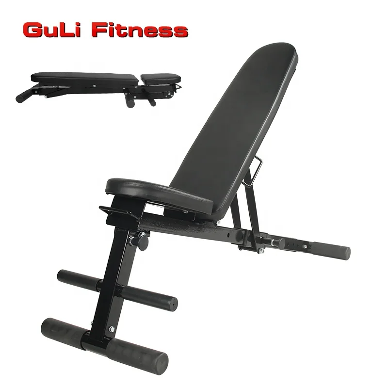 

Guli Fitness Adjustable Dumbbell Bench Multi-Function Folding Incline Decline Weight Bench Home Gym Utility Sit-up Board, Black or customized