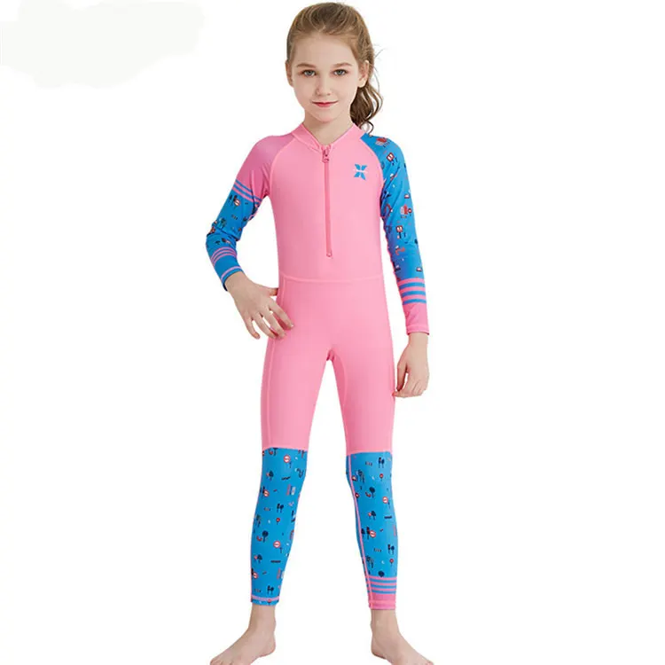 

Children 3mm Neoprene Warm Wetsuit One Piece UV Protection Surfing Suit diving suit for boys, As picturen show
