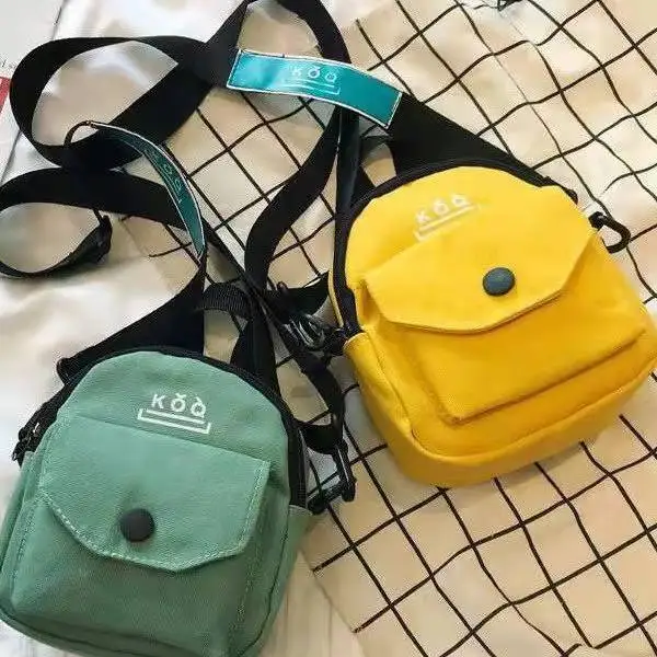 

High quality canvas small chic messenger bag women handbag crossbody