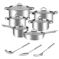 

15PCS COOKWARE SET 410# Stainless steel South Africa 5.2KGS