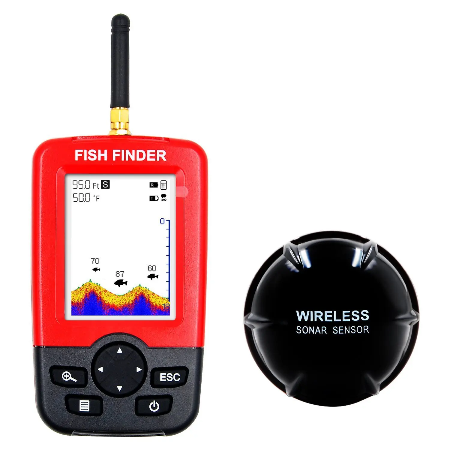 

Hot Sale 36m Depth&100m Receiving Host LCD Screen Sonar Fish Finder Underwater Wireless Fish Finder
