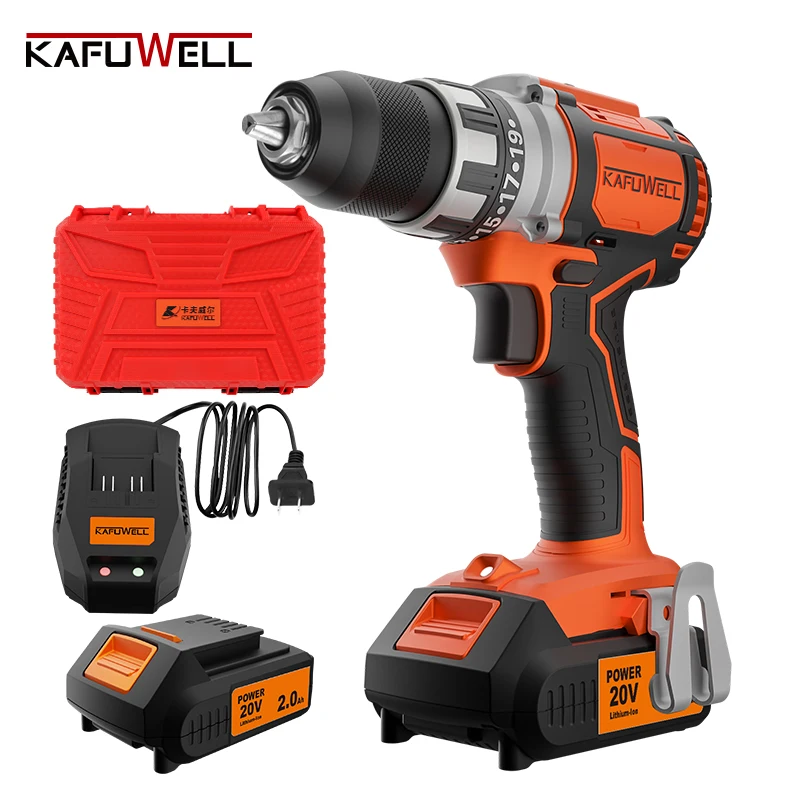 

KAFUWELL PA4502HE-W-2 Power Tool Set Impact 20v Cordless Drill Machine Cordless Power Drill