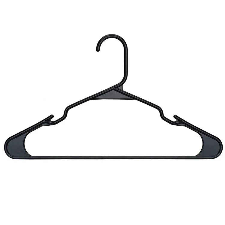 

Plastic Notched Non-Slip Suit Clothes Standard Hangers Skirt Hangers Coat Hangers, Black, white, gray