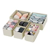 Factory Direct Wholesale Fabric Storage Bins Foldable Underwear Organiser Box